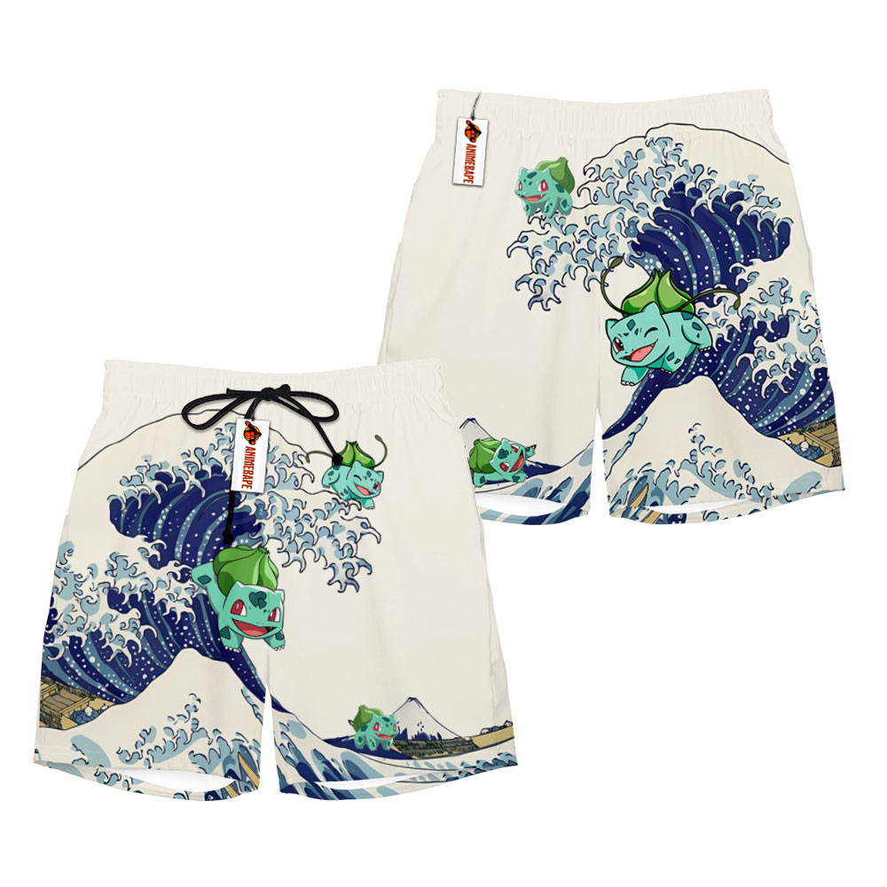 Bulbasaur Kanagawa Great Wave Board Shorts Pants Pokemon