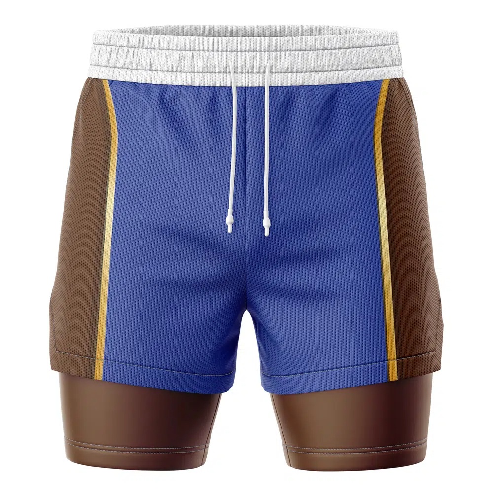 Chun-Li Street Fighter Compression Workout Training Shorts (2-in-1)