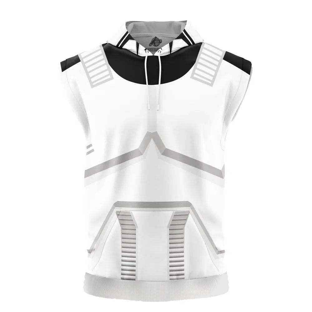 Clone Trooper Phase 1 Star Wars Cut Off Sleeveless Workout Hoodie