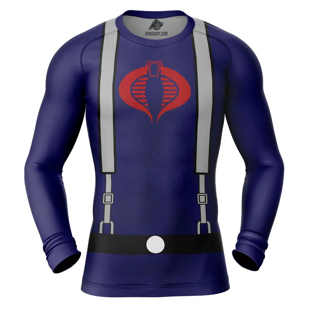 Cobra Trooper Cartoon Version GI Joe Long Sleeve Rash Guard Compression Shirt
