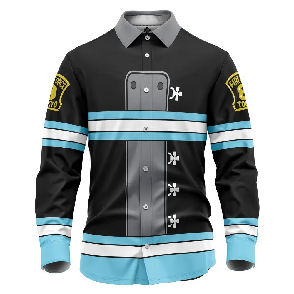 Company 8 Fire Force Long Sleeve Button Up Shirt