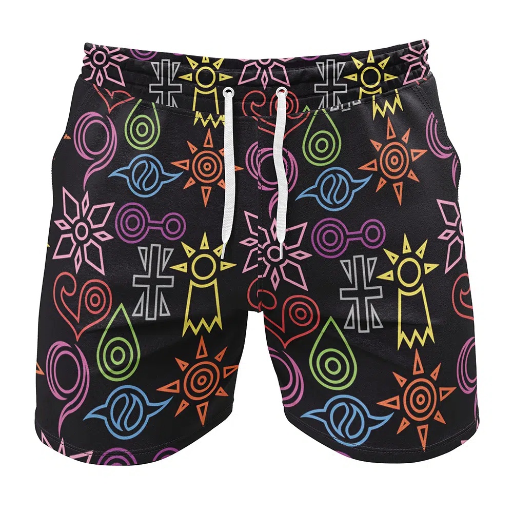 Crest Symbols Digimon Gym Shorts