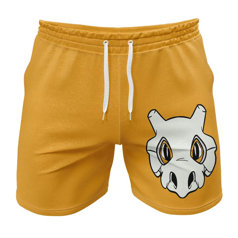 Cubone Face Pokemon Gym Shorts