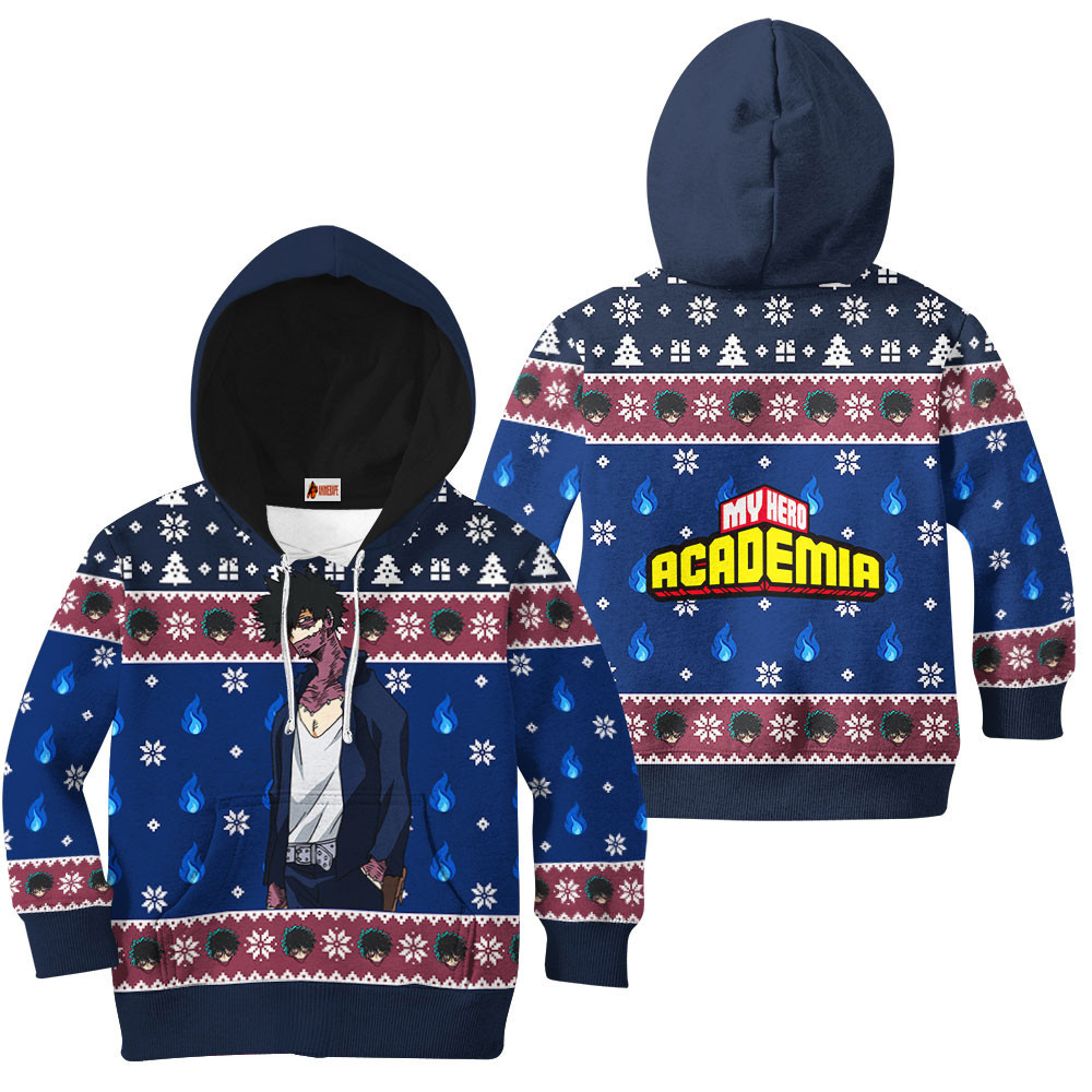 Kids Hoodie Dabi Ugly Christmas My Hero Academia
