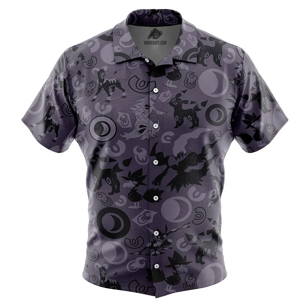 Dark Pokemon Button Up Hawaiian Shirt