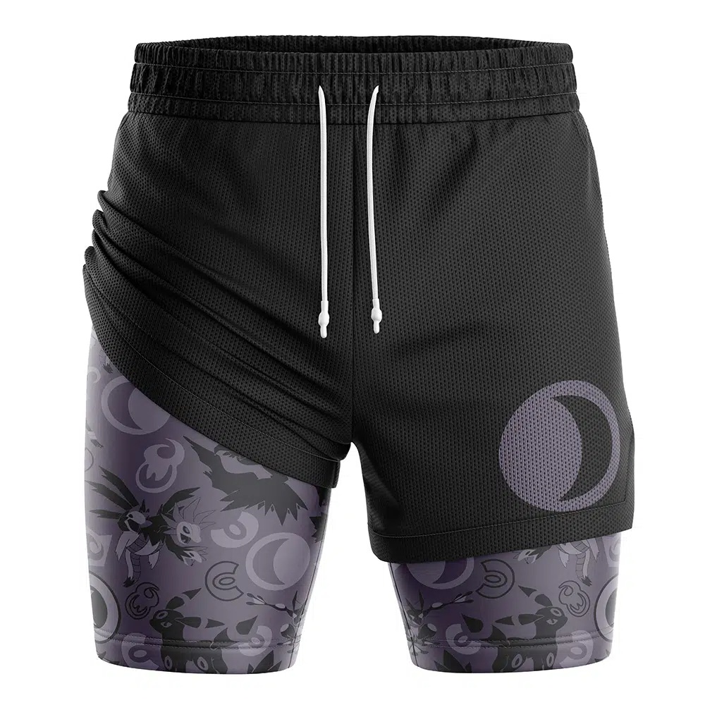 Dark V2 Pokemon Compression Workout Training Shorts (2-in-1)