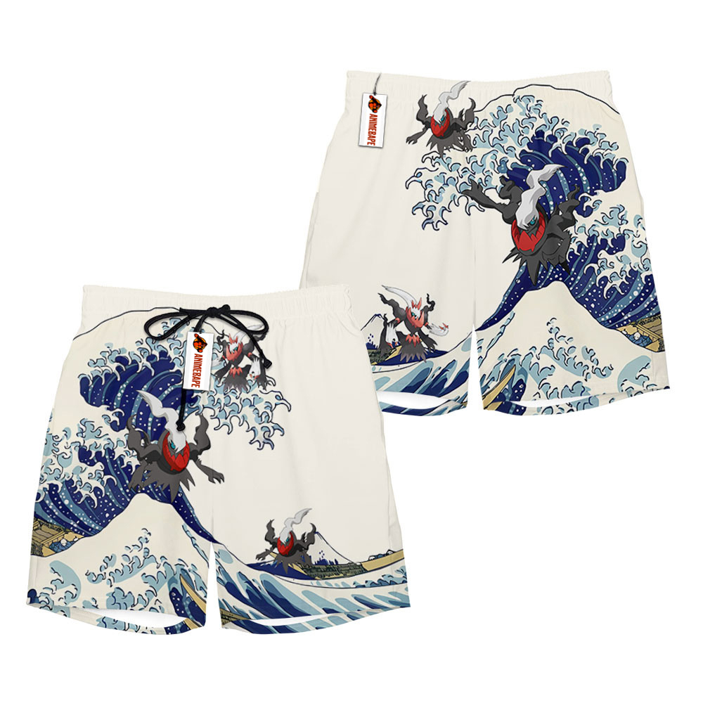 Darkrai Kanagawa Great Wave Board Shorts Pants Yokai Watch