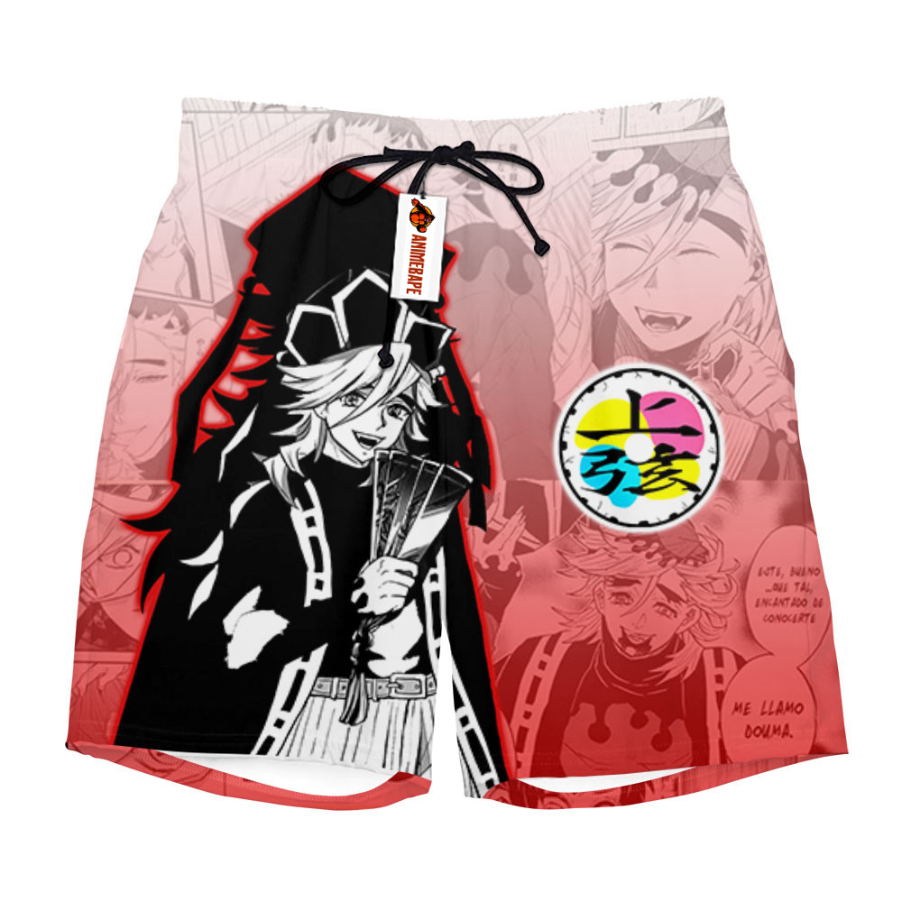 Douma Board Shorts Pants Manga Style Demon Slayer