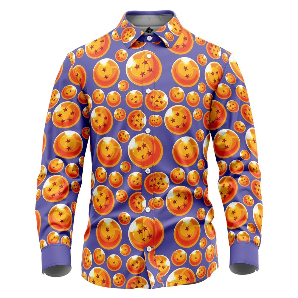 Dragon Balls Dragon Ball Z Long Sleeve Button Up Shirt