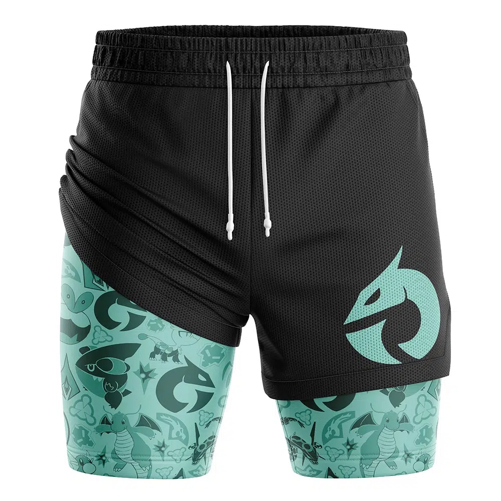 Dragon V2 Pokemon Compression Workout Training Shorts (2-in-1)