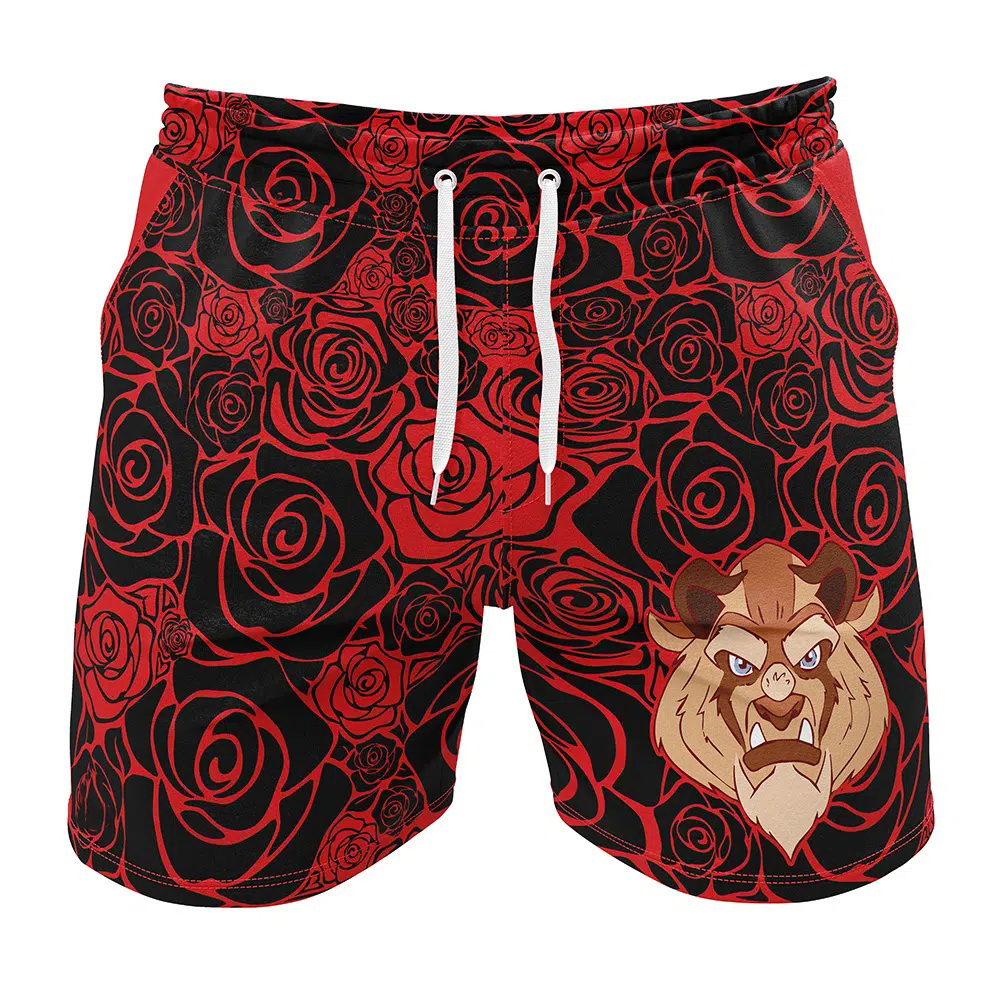 Enchanted Rose Beauty and the Beast Gym Shorts