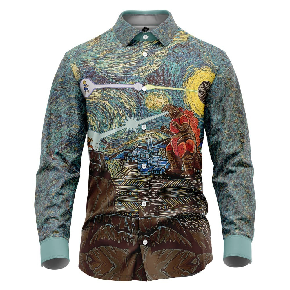 Epic Battle Dragon Ball Z Long Sleeve Button Up Shirt