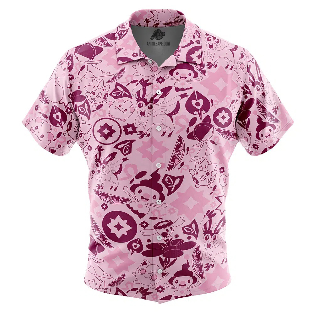 Fairy Pokemon Button Up Hawaiian Shirt