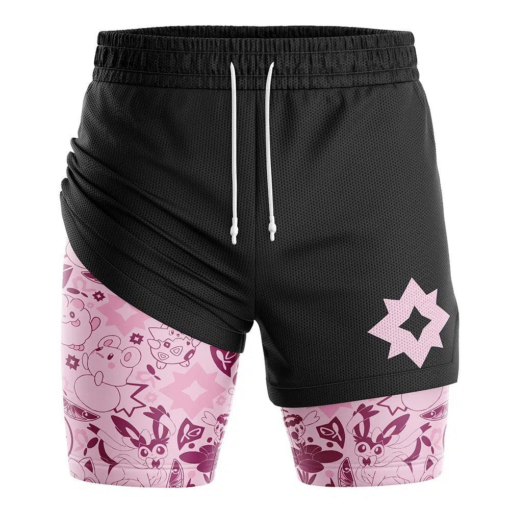 Fairy V2 Pokemon Compression Workout Training Shorts (2-in-1)