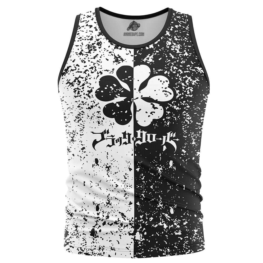 Five Leaf Clover Black Clover Tank Top