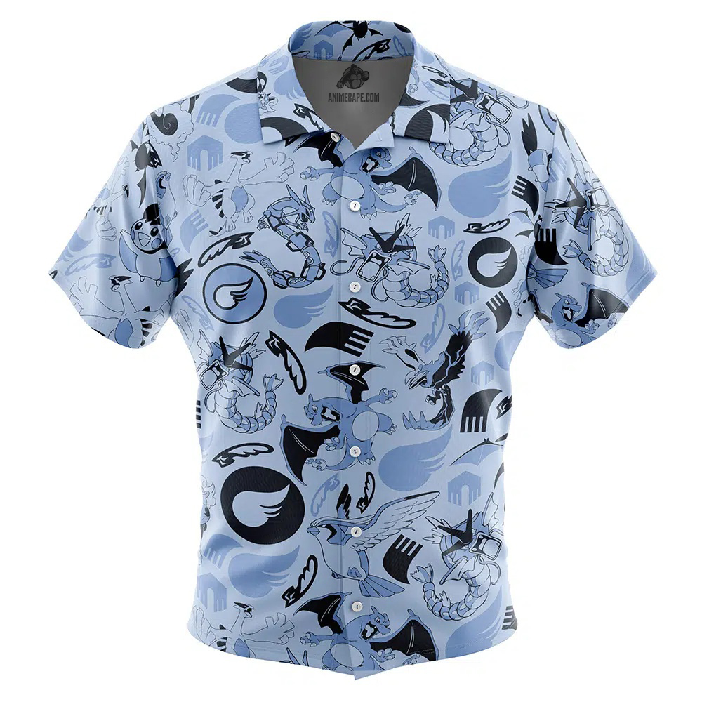 Flying Pokemon Button Up Hawaiian Shirt