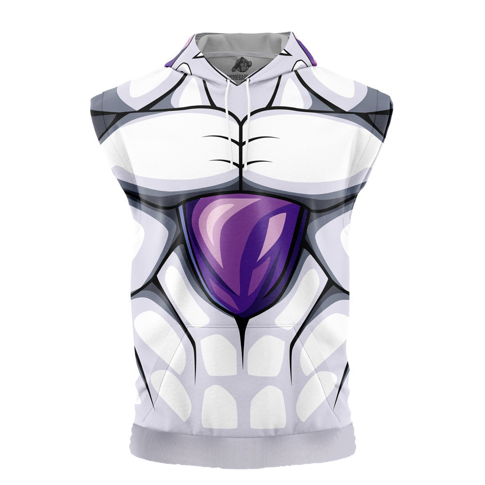 Frieza Dragon Ball Z Cut Off Sleeveless Workout Hoodie