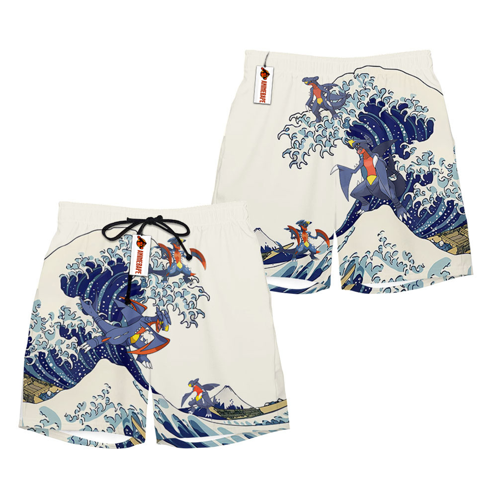 Garchomp Kanagawa Great Wave Board Shorts Pants Pokemon