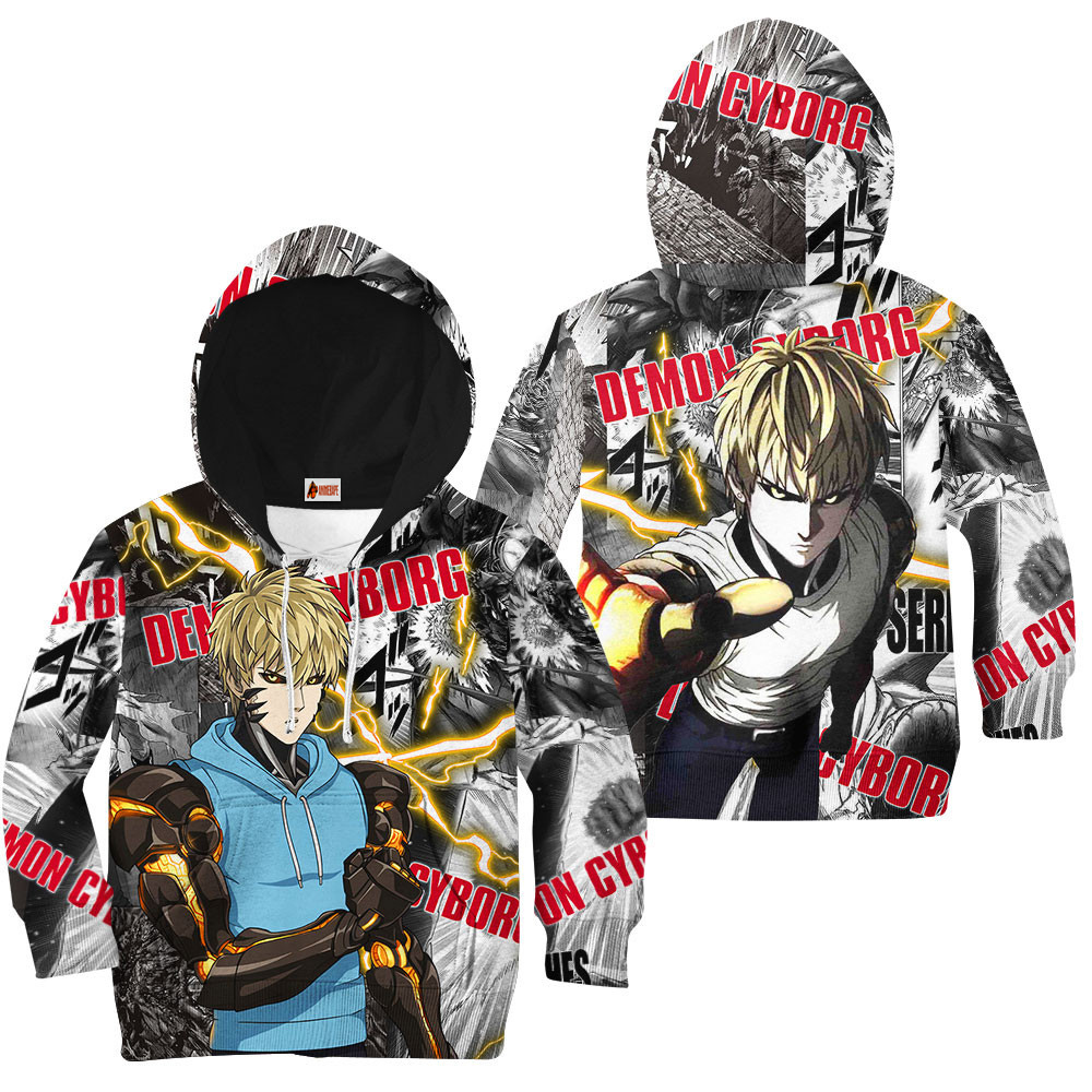 Kids Hoodie Genos Manga Mixed Anime One-Punch Man