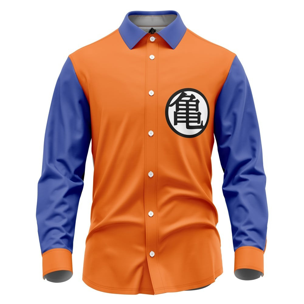 Goku Kame Kai Dragon Ball Z Long Sleeve Button Up Shirt