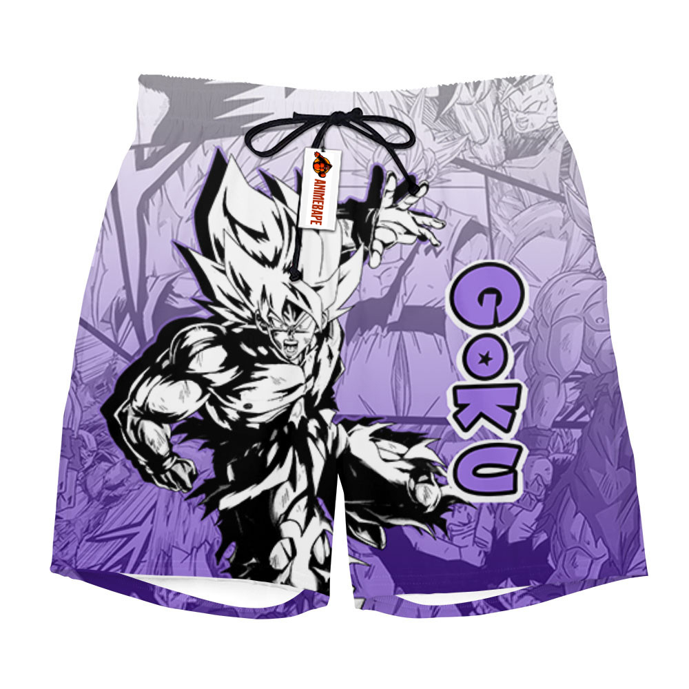 Goku Ultra Instinct Board Shorts Pants Manga Style Art Dragon Ball Super