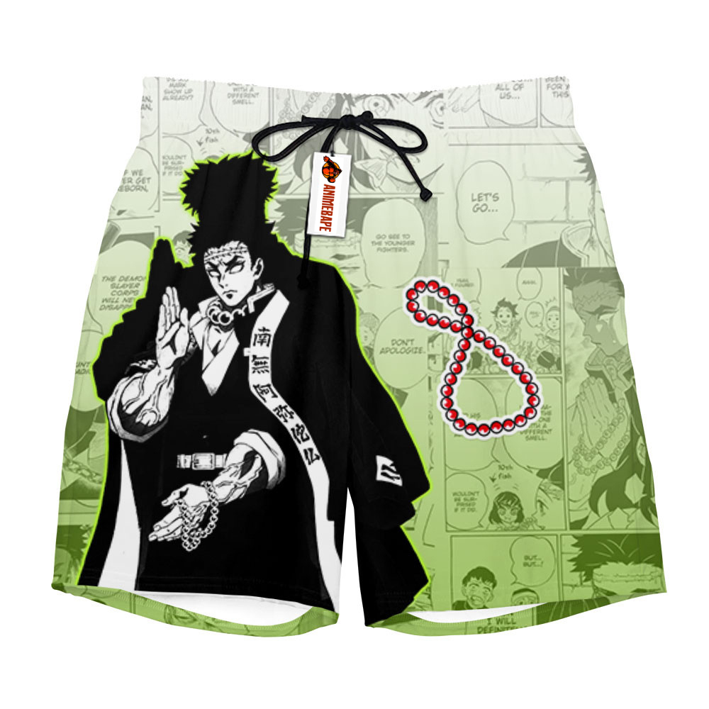 Gyomei Himejima Board Shorts Pants Manga Style Demon Slayer