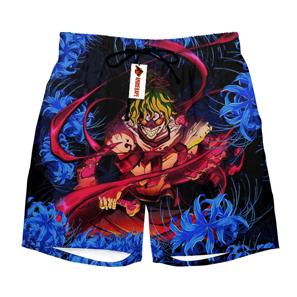 Gyutato Board Shorts Pants Blue Spider Lily Demon Slayer