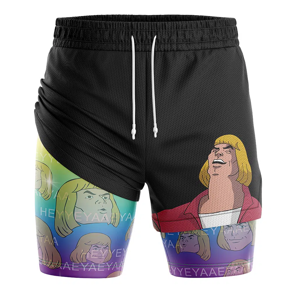 He-Man Heyyeya Masters of the Universe Compression Workout Training Shorts (2-in-1)
