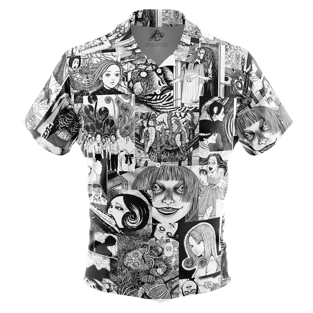 Horror Manga Junji Ito Button Up Hawaiian Shirt