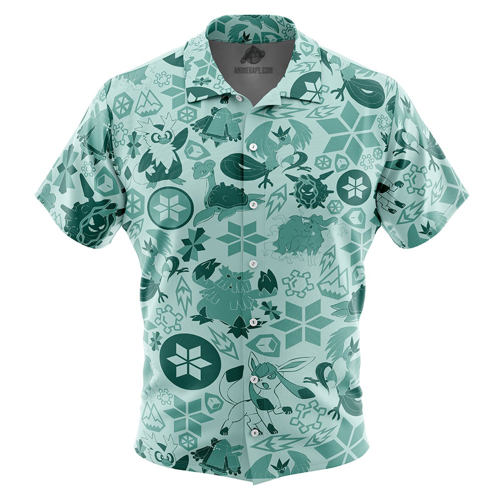 Ice Pokemon Button Up Hawaiian Shirt
