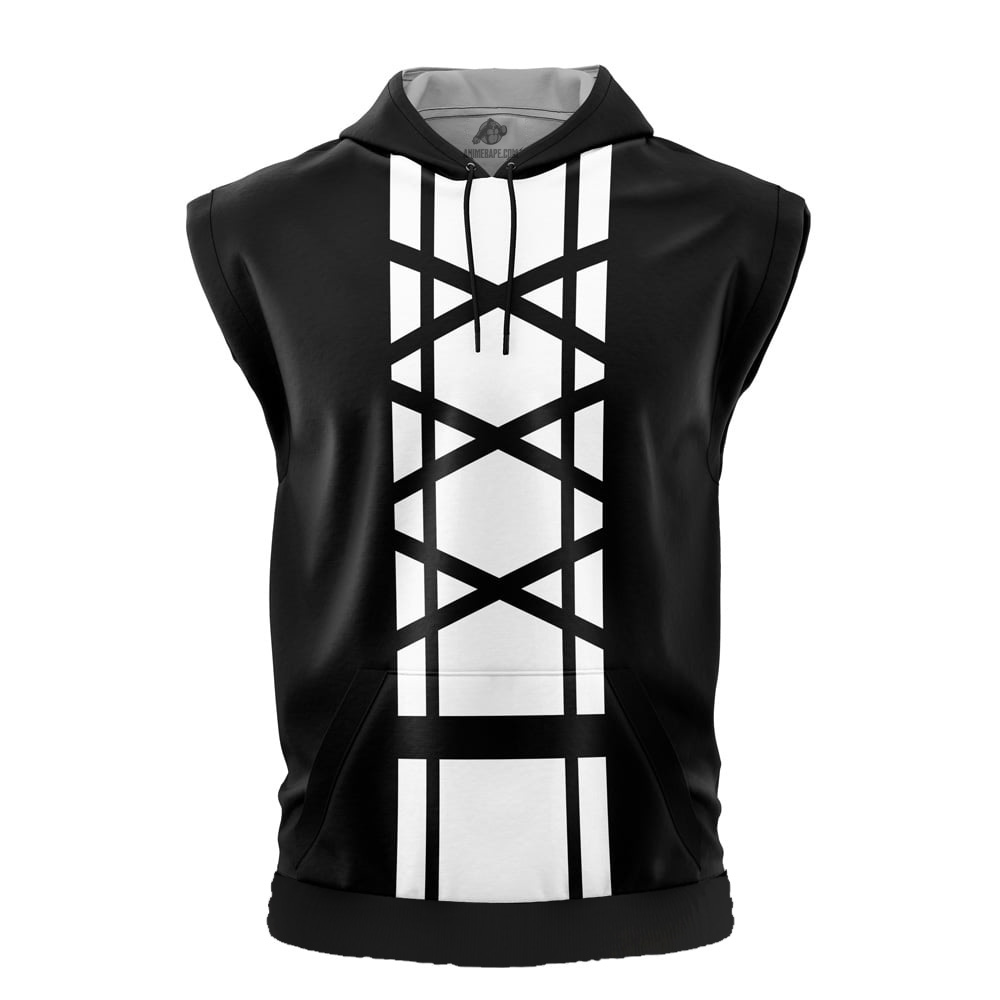 Ichigo Bleach Cut Off Sleeveless Workout Hoodie