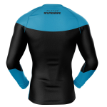 Invincible Blue Long Sleeve Rash Guard Compression Shirt - Image 2