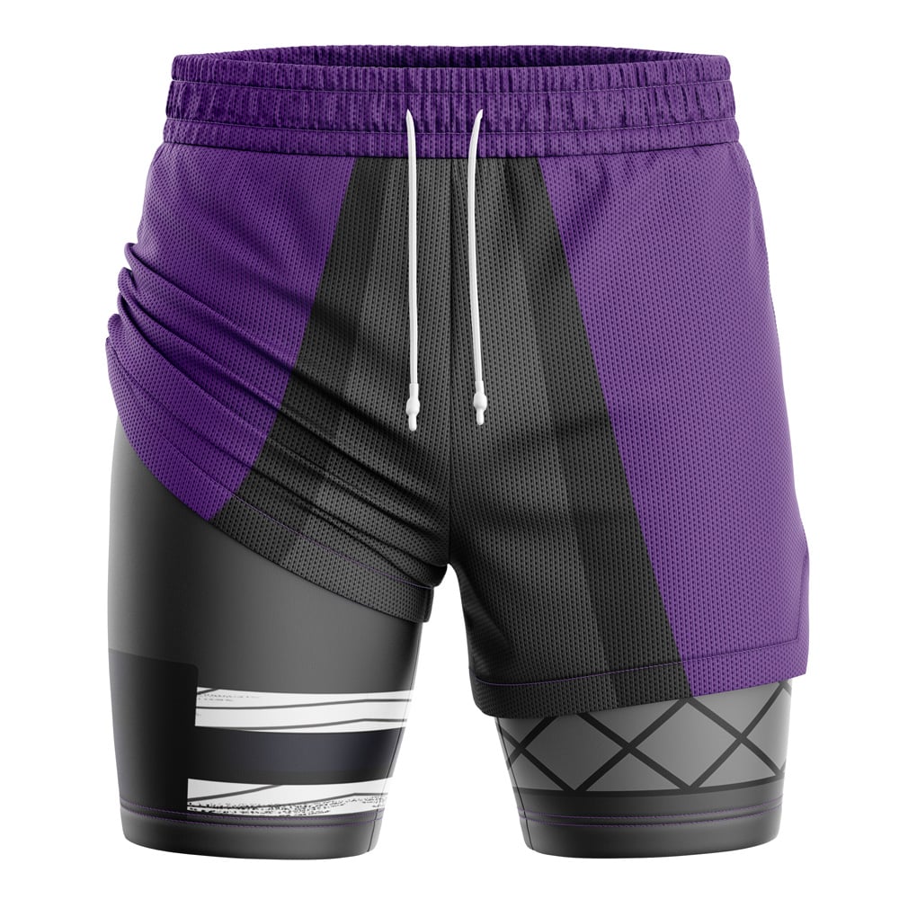 Ino Yamanaka Shippuden Naruto Compression Workout Training Shorts (2-in-1)