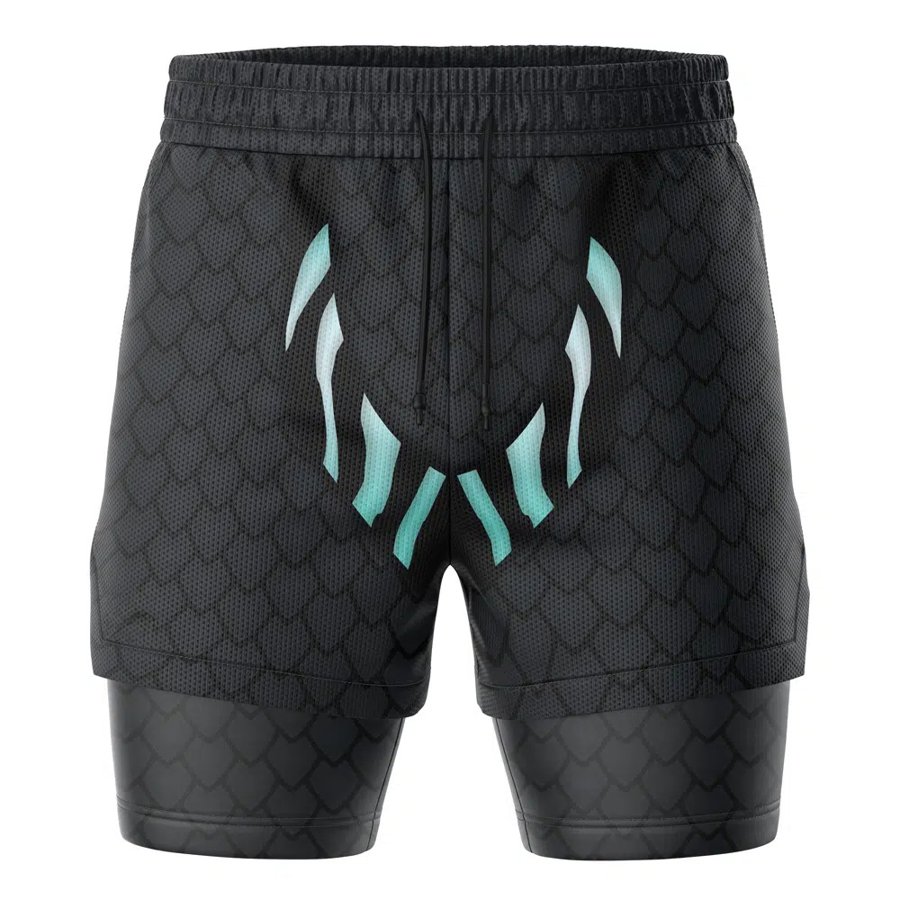 Kaiju Form Kaiju No. 8 Compression Workout Training Shorts (2-in-1)