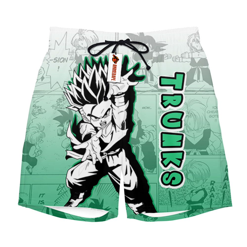 Kid Trunks Board Shorts Pants Manga Style Art Dragon Ball Z