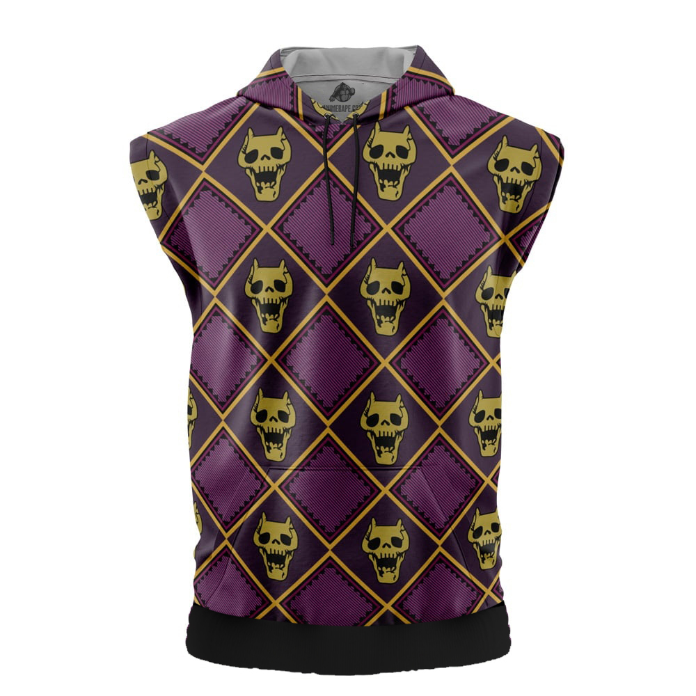 Killer Queen Jojo's Bizarre Adventure Cut Off Sleeveless Workout Hoodie