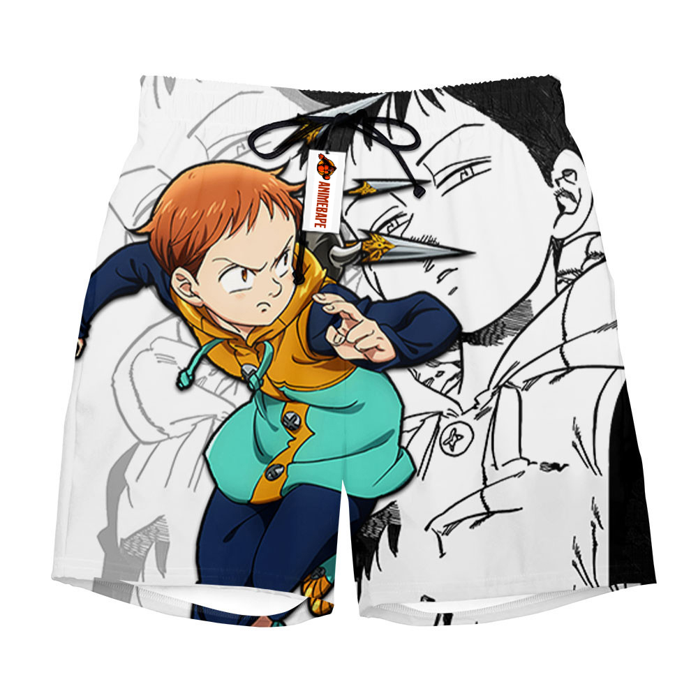 King Board Shorts Custom Manga Mixed Style 1503 One Piece