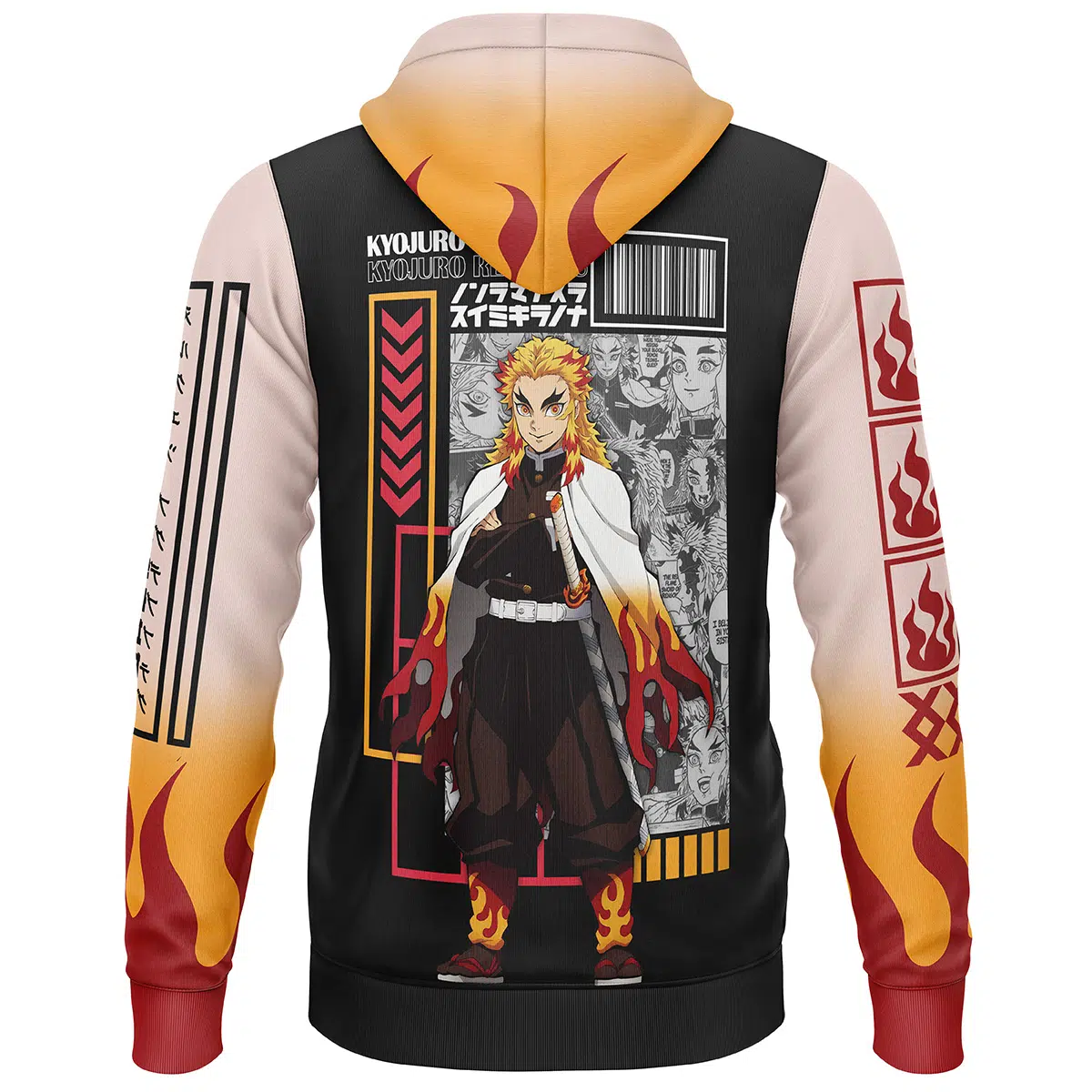 Kyojuro Rengoku Demon Slayer Streetwear Lightweight Hoodie