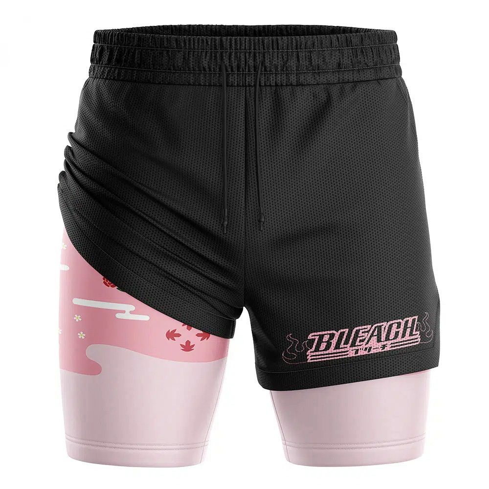 Kyoraku Shunsui Bleach Compression Workout Training Shorts (2-in-1)