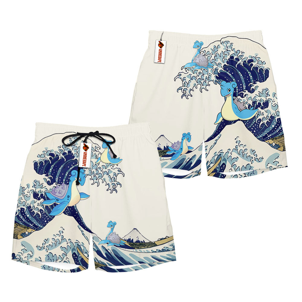 Lapras Kanagawa Great Wave Board Shorts Pants Pokemon