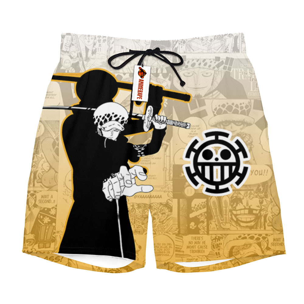 Law Board Shorts Pants Manga Style One Piece