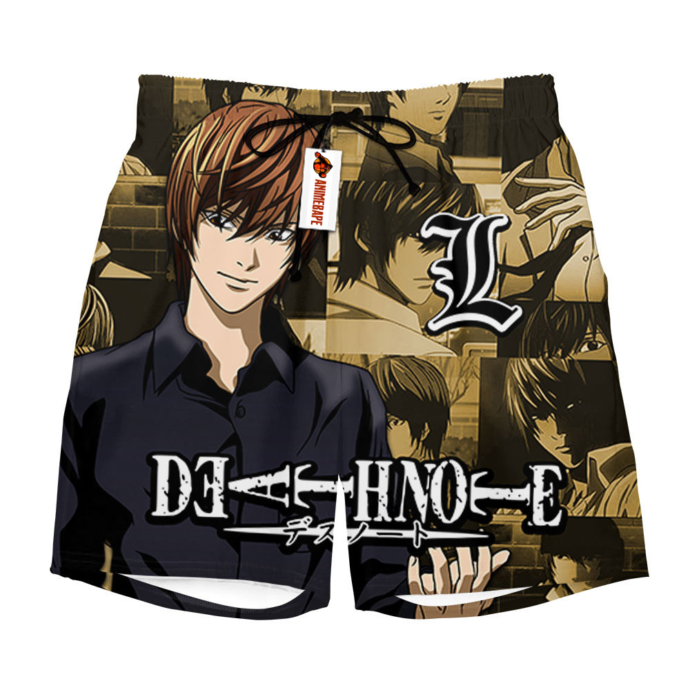 Light Yagami Board Shorts Custom Manga Mixed Style 1503 Death Note