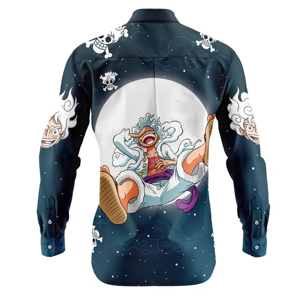 Luffy Gear 5th V2 One Piece Long Sleeve Button Up Shirt