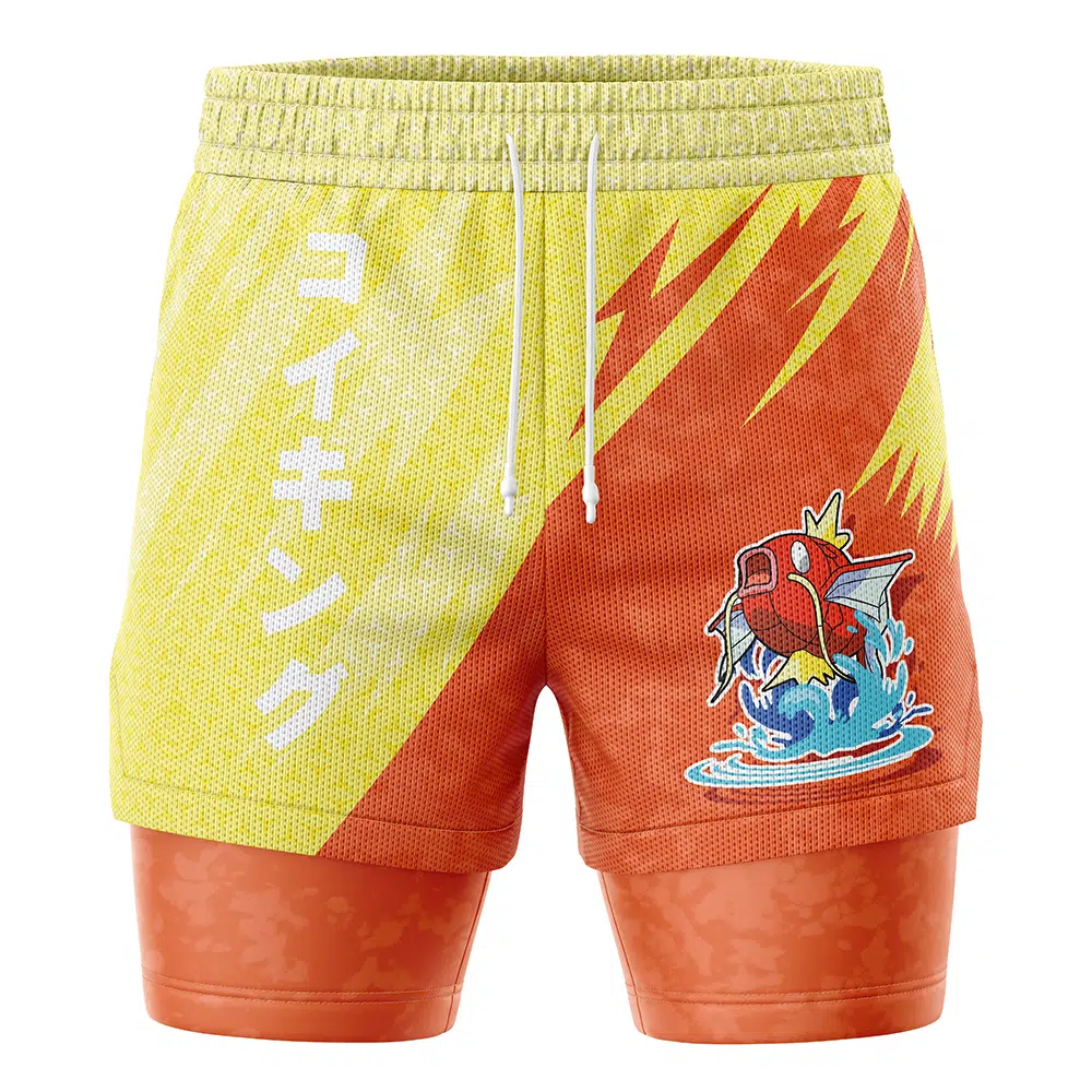 Magikarp Attack V1 Pokemon Compression Workout Training Shorts (2-in-1)
