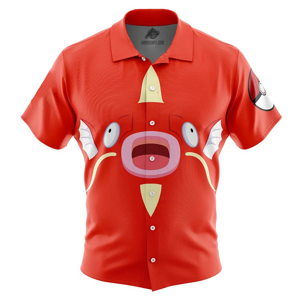 Magikarp Face Pokemon Button Up Hawaiian Shirt