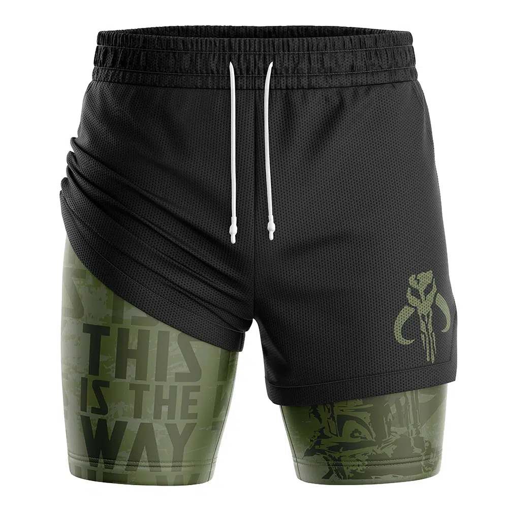 Mandalorian Star Wars Compression Workout Training Shorts (2-in-1)
