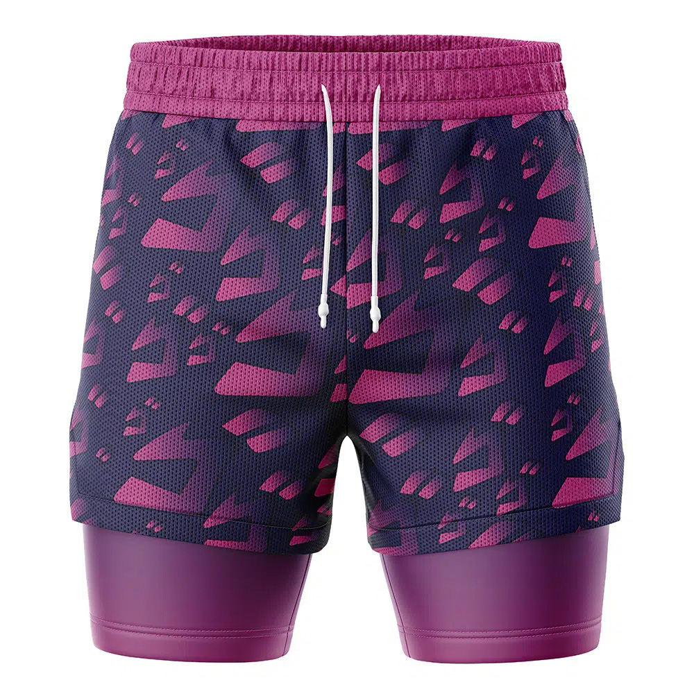 Menacing Aura Jojo's Bizarre Adventure Compression Workout Training Shorts (2-in-1)