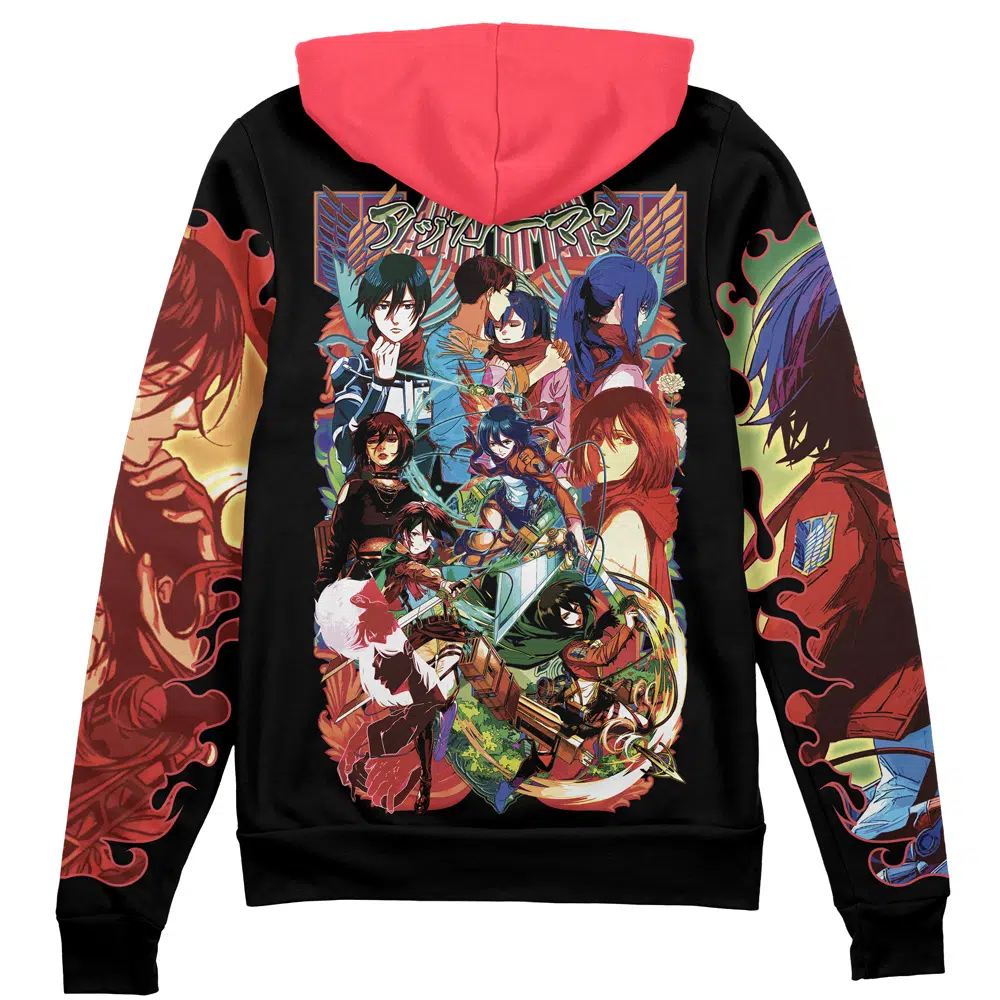 Mikasa Ackerman Attack on Titan Streetwear Zip Hoodie Jacket