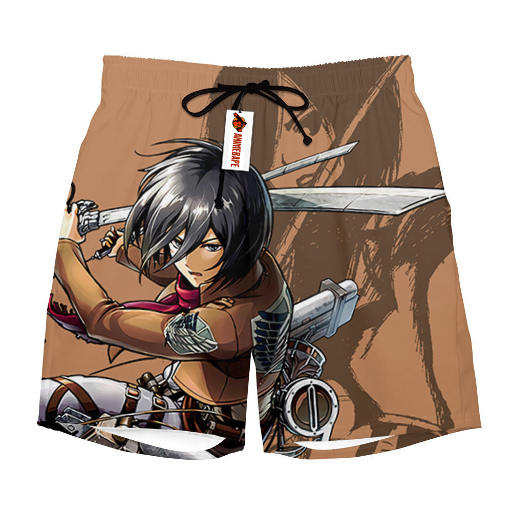 Mikasa Ackerman Board Shorts Custom Style 1904 Attack on Titan
