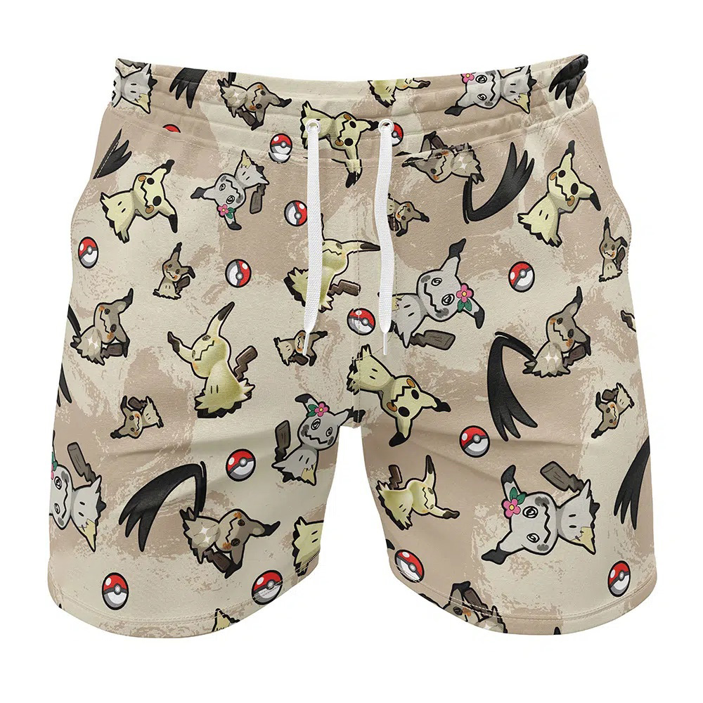 Mimikyu Pattern Pokemon Gym Shorts